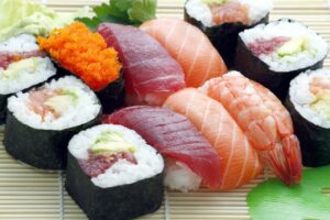 Sushis et Minuty blanc