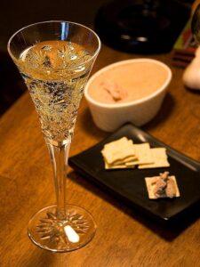 Le Champagne Deutz avec du foie gras