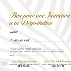 Bon cadeau pour initiation à la dégustation du vin