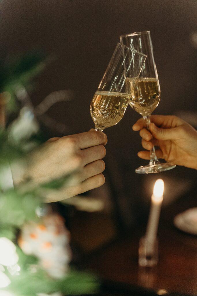 Champagne idéal comme vin pour les fêtes