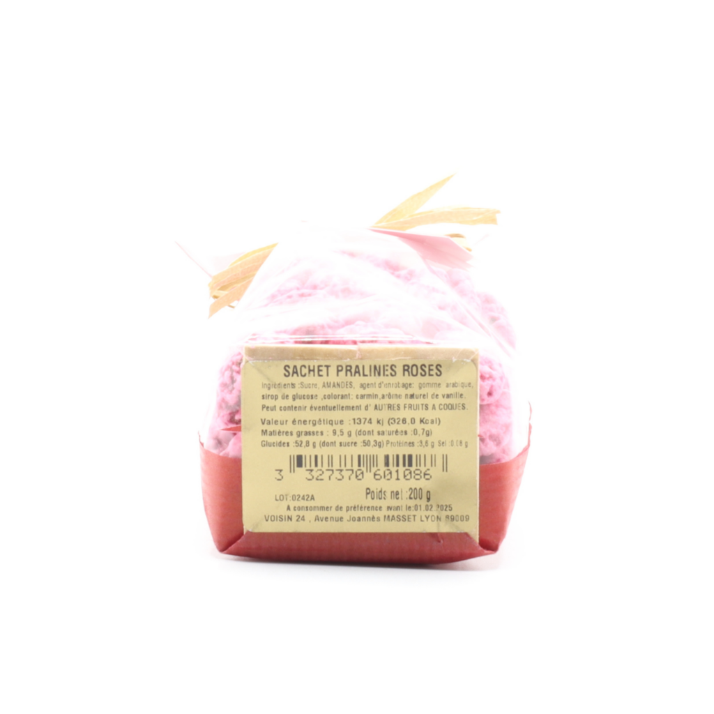 Composition Pralines roses de Lyon Maison Voisin