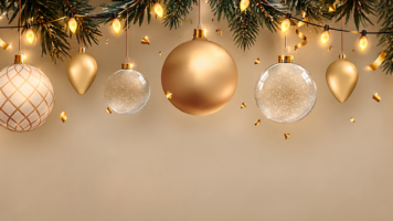 Bannière de Noël dorée et élégante (1)